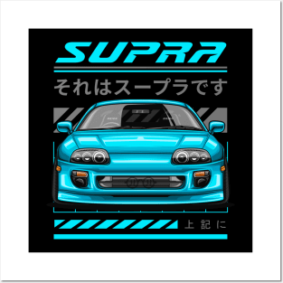 Supra MK4 JDM Legends (ocean blue) Posters and Art